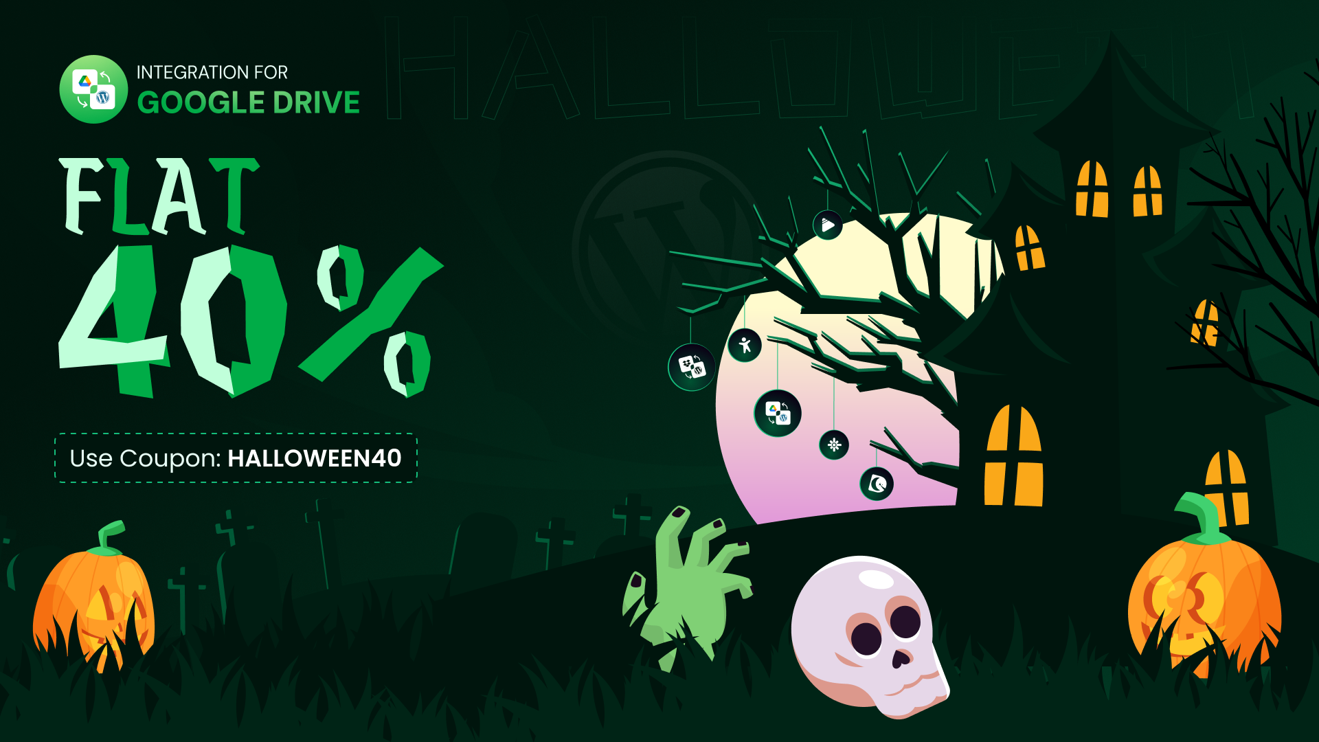 Integration for Google Drive by CodeConfig, 40% off for Halloween 2026